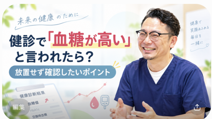 健診で「血糖が高い」と言われたら？放置せず確認したいポイント