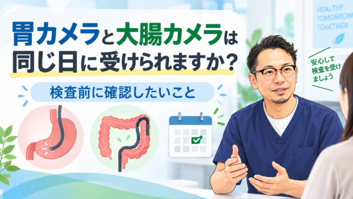 胃カメラと大腸カメラは同じ日に受けられますか？検査前に確認したいこと