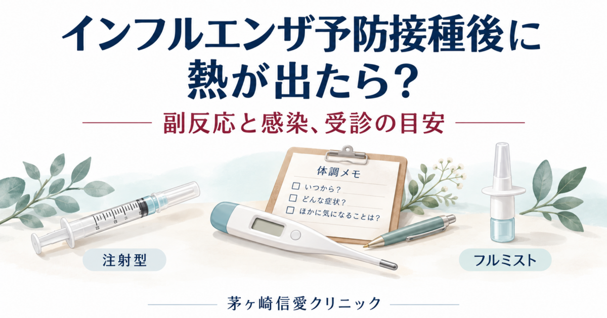 インフルエンザ予防接種後に熱が出たら？副反応と感染、受診の目安