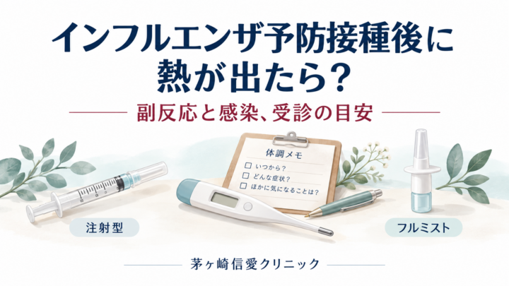 インフルエンザ予防接種後に熱が出たら？副反応と感染、受診の目安