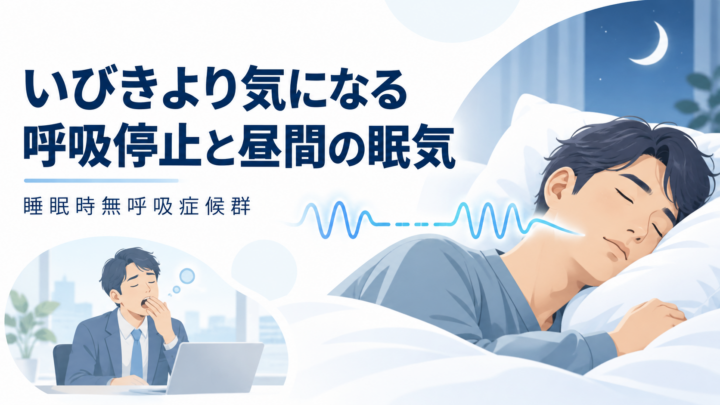 いびきより気になる「呼吸停止」と「昼間の眠気」｜茅ヶ崎で受ける睡眠時無呼吸検査
