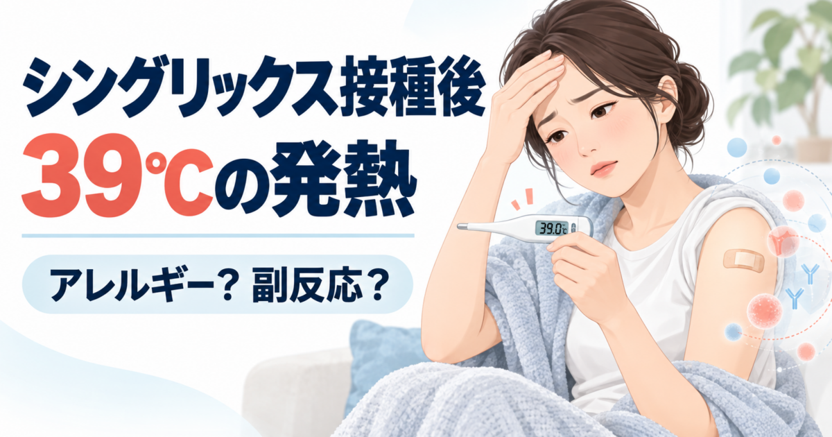 シングリックス翌日に39℃の発熱｜アレルギー？副反応？受診の目安
